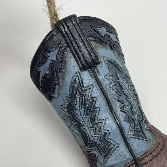 New Blue Cowboy Boot CHRISTMAS  ORNAMENT 3 Inch‎ Western Country Cowgirl - Picture 8 of 11